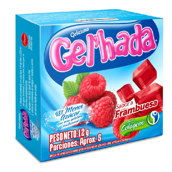 Gelatina sabor a Frambuesa_12g