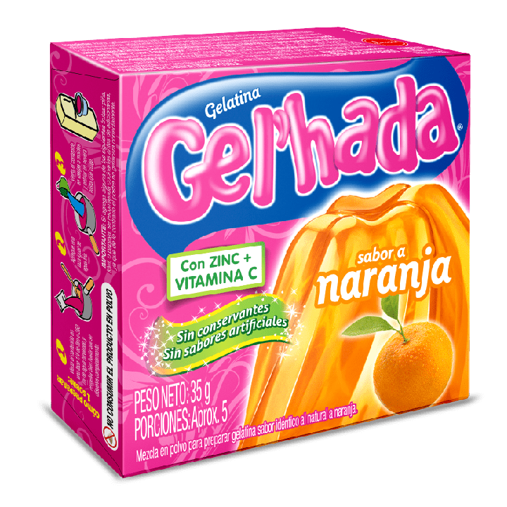 Gelatina Tradicional sabor a Naranja | 35 g