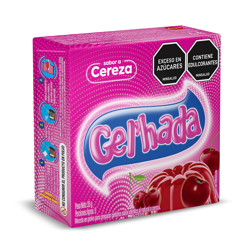 Gelatina Gel’hada Cereza  x 35g