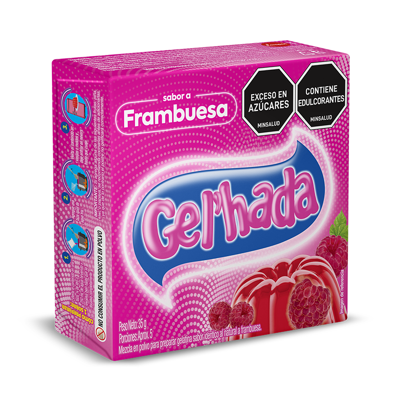 Gelatina Gel’hada frambuesa  x 35g