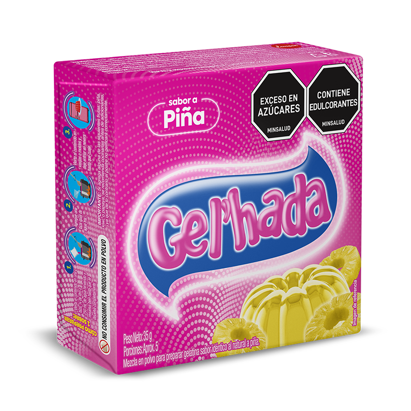 Gelatina Gel’hada piña  x 35g