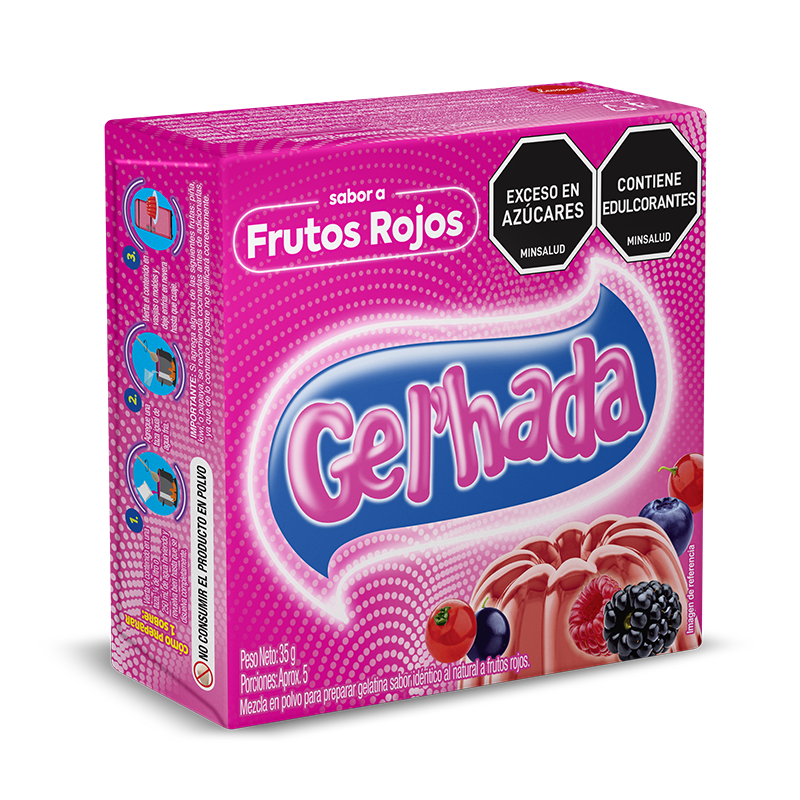 Gelatina Gel’hada  frutos rojos  x 35g