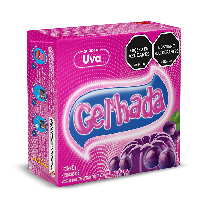 Gelatina Gel’hada uva  x 35g