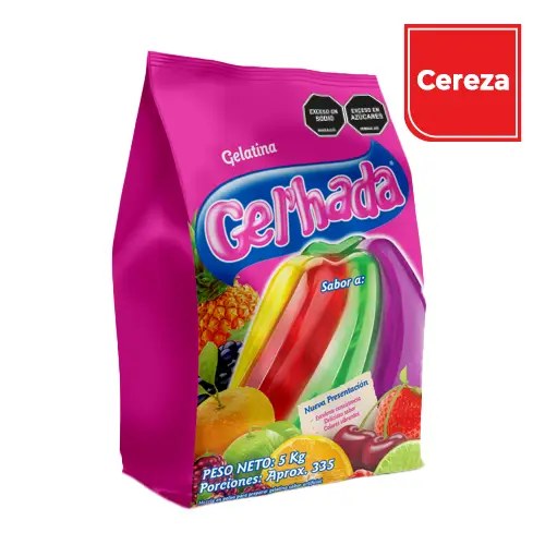 Gelatina Gel’hada Cereza x 5 Kg