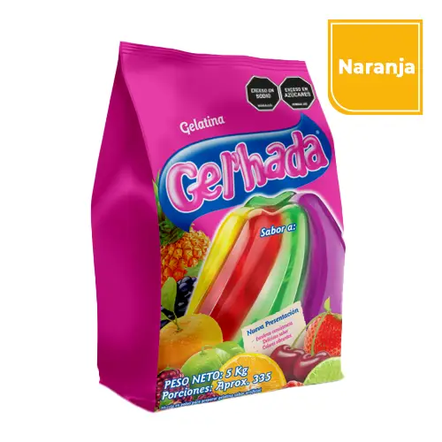 Gelatina Gel’hada Naranja x 5 Kg