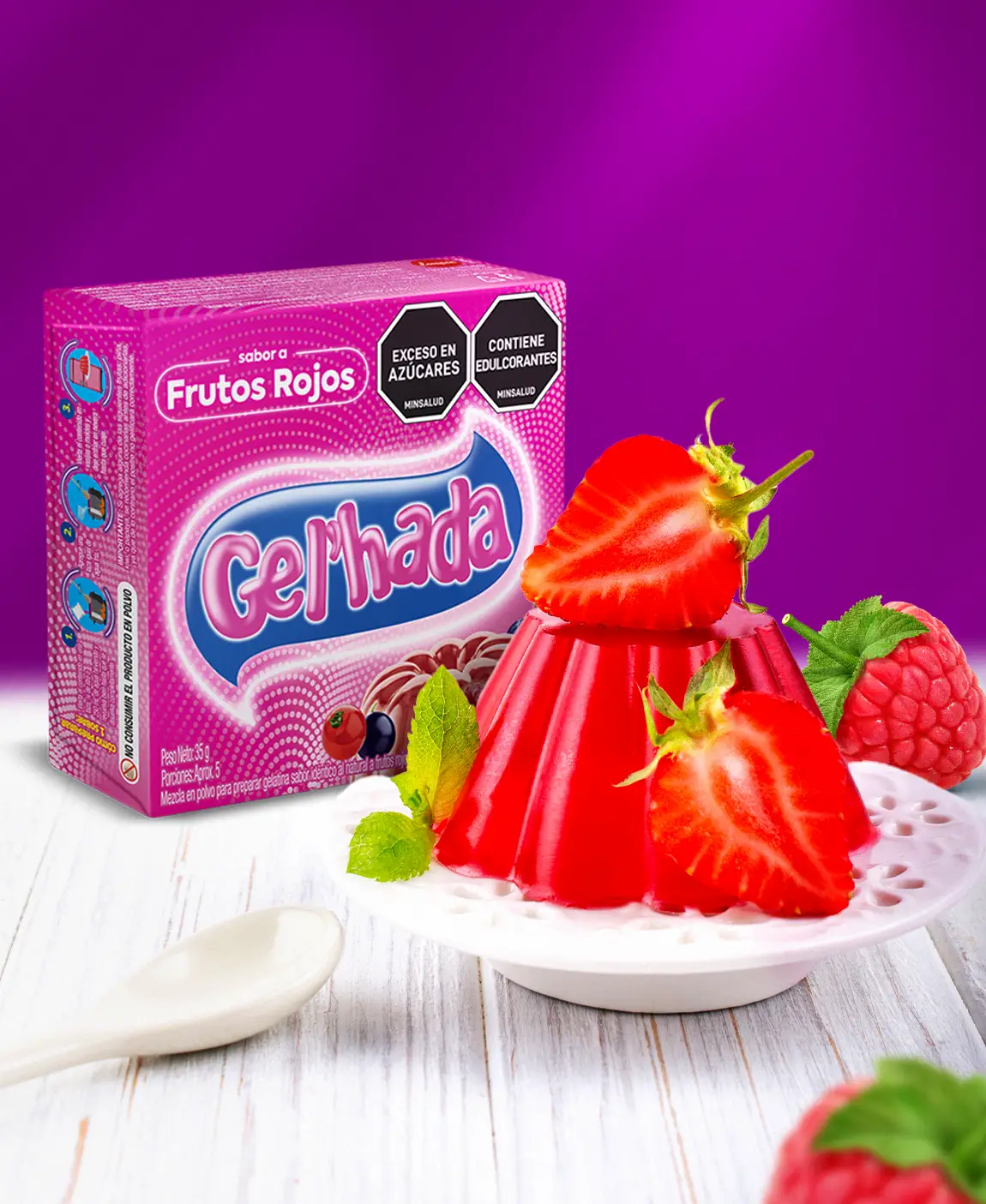 ¿Cuáles son los principales ingredientes de la gelatina Gel'hada®?